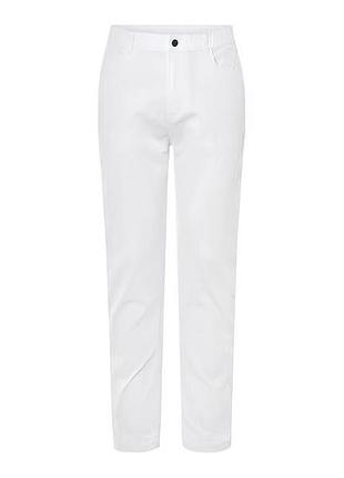 Брюки котоновые с карманами для мужчины livergy lycra® 489111 56(xl) белый