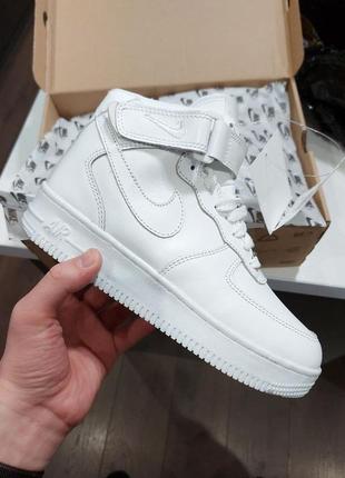 Nike air force fur кроссовки найк меховые белые1 фото