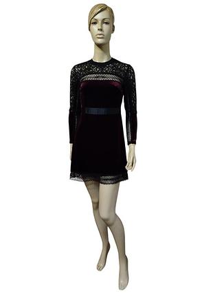 Бархатное мини-платье topshop petite m-l 7875 в