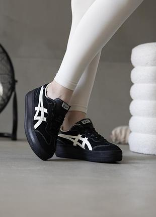 Asics onitsuka tiger tokuten black beige platform