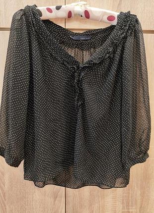 Чорна прозора блуза zara