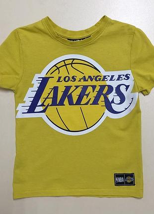 Яскрава футболка los angeles lakers жовта футболка баскетбольна лейкерс