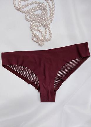 Бордовые бесшонвые трусики hunkemoller р. l