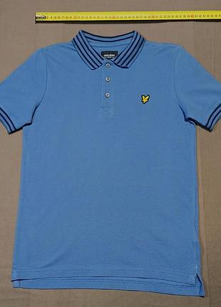 Плечи 35 см lyle &amp;scott junior сине серое поло size 10/11 years 100% cotton пуговицы брендированные
