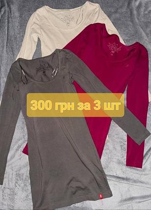 Бавовняні casual сукні лонгсліви eds by esprit - love my essensials 3 шт
