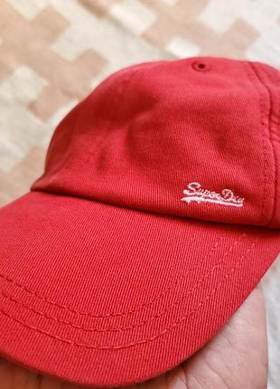 Бейсболка джинсовая красная superdry. m