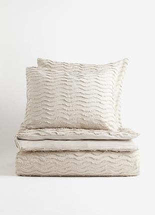 H&m home 100% бавовна 200*200 постільна білизна.
