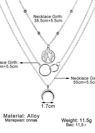 Стильный чокер многослойная цепь колье ожерелье ланцюг2 фото