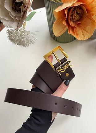 Коричневий жіночий ремінь ysl