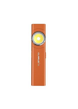 Магнітний кишеньковий edc ліхтарик із кліпсою klarus e5 orange (600лм, 30м, 450маг)