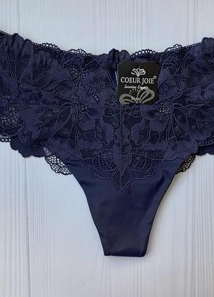 Трусики бразилиана coeur joie кружевные графитовый l 46/48 2227