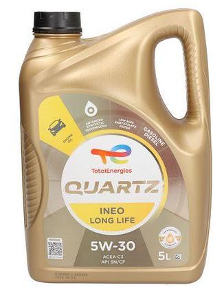 Олива двигуна quartz ineo long life 5w30 5l total