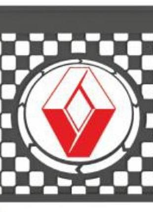Бризговик з написом renault 650x360mm чорний випуклий logo 3d 1шт