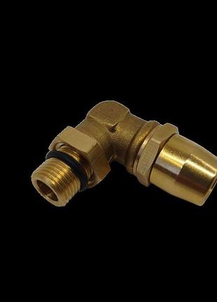 Фітінг кутовий латунь d6mm аварійне розбірне + контр гайка m10x1.mm різьба зовнішня