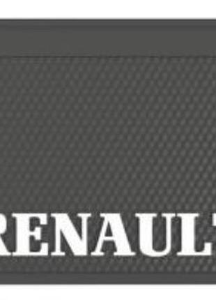 Бризговик з написом renault 650x360mm чорний випуклий 3d 1шт