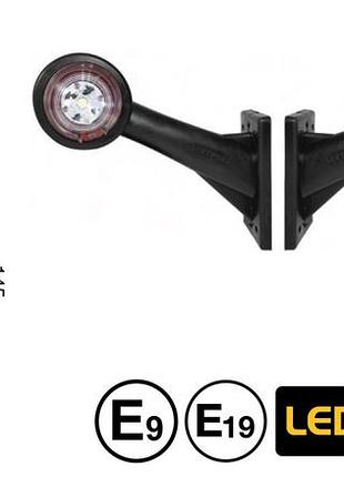 Ліхтар габарит ріжок прямий лівий короткий led 24v