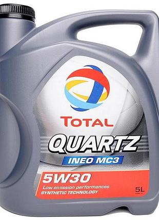 Олива двигуна quartz ineo mc3 5w30 5l дізель ducato total