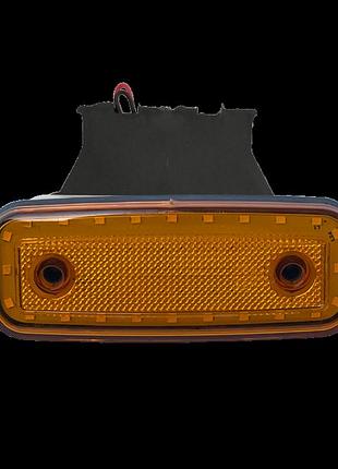 Ліхтар габарит боковий жовтий з кронштейном led 12/24 v