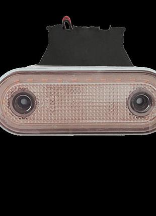 Ліхтар габарит боковий білий з кронштейном led 24diod 12-24 v