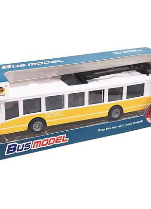 Уцінка!!! дитячий інерційний тролейбус bambi dd2813ac(yellow)-uc відчиняються двері