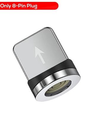 Магнітний круглий конектор для iphone (8-pin) topk швидка зарядка 3а
