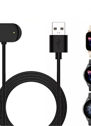 Магнитный usb кабель на часы huami t rex 2 (a2169) 100 см. черный