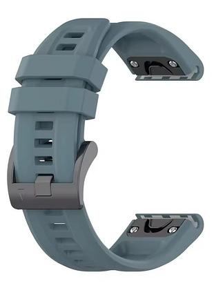 Ремешок quickfit 20 мм. для часов garmin fenix 8 43mm. \ cеро-голубой ( rock blue)