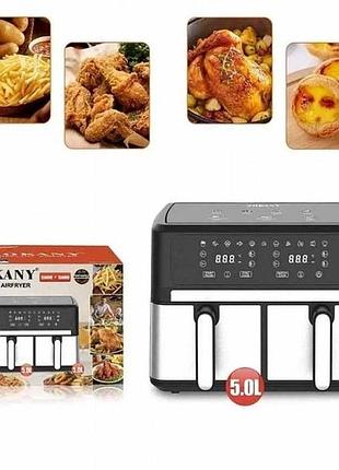 Аэрофритюрница sokany sk-10041 air fryer безмасляного приготовления сенсорное управление 8л 1800вт ks-12