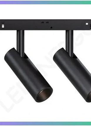 Магнитный трековый светильник kdmg-spot35 2x7w 4000k черный для акцентного освещения sku_7771814