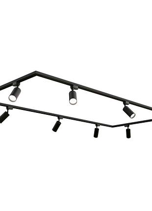 Комплект трекового освещения oledim set-23r 1+2x10 для дома и офиса черный светильник люстра sku_7771761