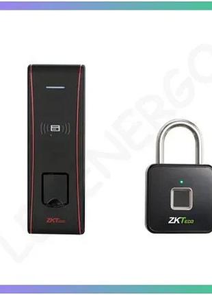Комплект біометричний термінал zkteco f16 та замок zkteco padlock для контролю доступу