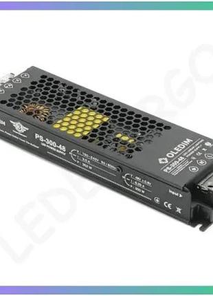 Блок живлення oledim ps-48-300w 48v 6,25a для світлодіодних стрічок та трекового освітлення sku_7771318