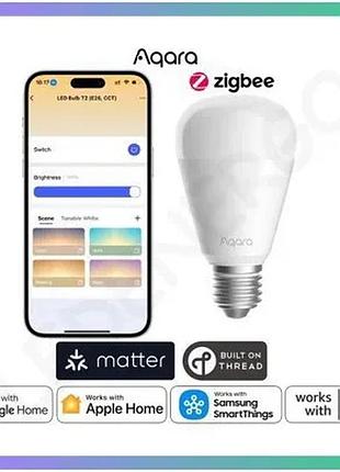 Смарт-лампочка aqara led bulb t2 e27 rgb cct розумна світлодіодна лампа для дому управління через дода sku_01928