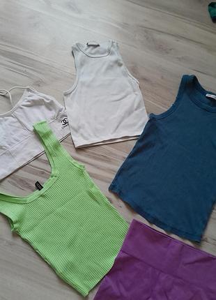Майка в рубчик літня zara xs,