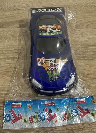 Дитяча іграшкова машинка спорткар skurk "run-max racing" (інерційна, у пакеті, синя)