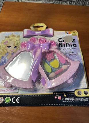 Детский набор косметики «chez ninio: my beauty world» палетка теней с зеркалом на блистере