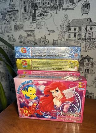 Детский классический пазл g-toys на 70 элементов с цветным постером-плакатом