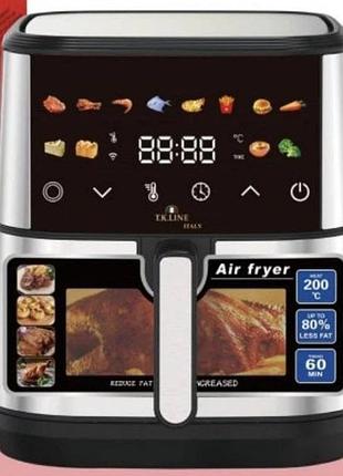 Мультипіч 12 програм t.k.line тк00265 аерофритюрниця з великою чашею 4200вт аерогриль 12л з двома тенами wt-21 new повна