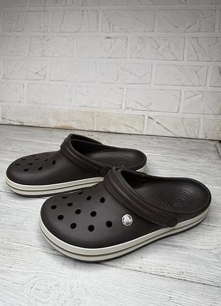 Мужские коричневые кроксы crocs m8 w10