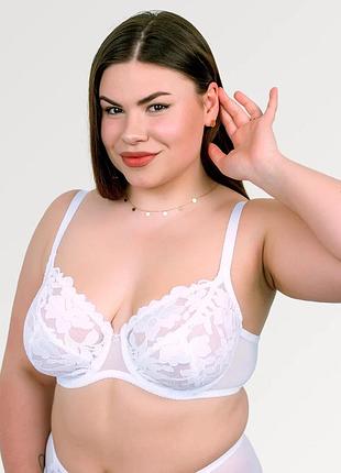 Бюстгальтер с мягкой чашкой на косточках 85g белый