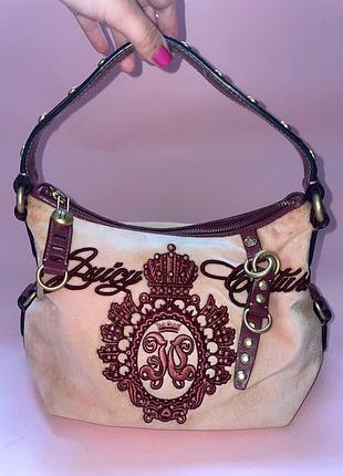 Vintage juicy couture velour crest hobo bag/вінтажна сумка джусі кутюр