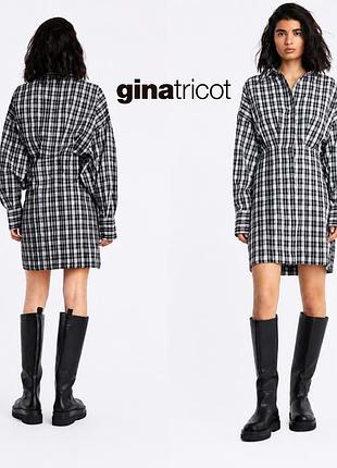 Gina tricot сукня сорочка в клітинку