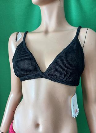 Купальный верх лиф жатка в рубчик на бретелях c&a lycra