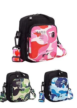 Сумка месенджер bape сумка через плече a bathing ape