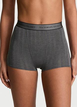 Женские трусики victoria's secret (287997865) sosofttm modal ultra-fine logo high-waist boyshort xl серые