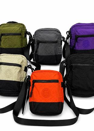 Сумка stone island logo canvas trimmed nylon no brand