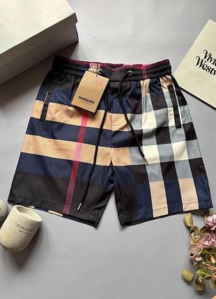 Шорты burberry мужские брендовые летние повседневные шорты барбери (s-xl) чорний