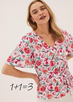 1+1=3❤️ отличная вискозная блуза от m&amp;s
