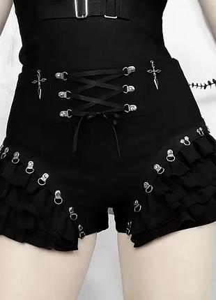 Зухвалі чорні шорти  "gothic lolita"