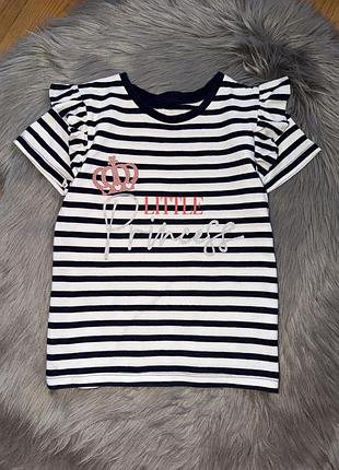 Ідеальна стильна футболка в смужку на дівчинку 5/6р matalan